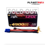 CNHL 4900mah 7.6V 2s 120C HV Shorty Hard-case Lipo EC3 Plug
